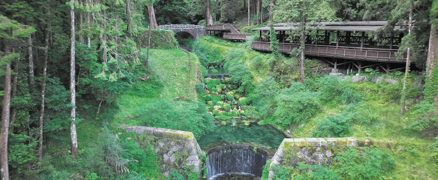 阿里山森林遊樂區神怡橋下方野溪整治工程
